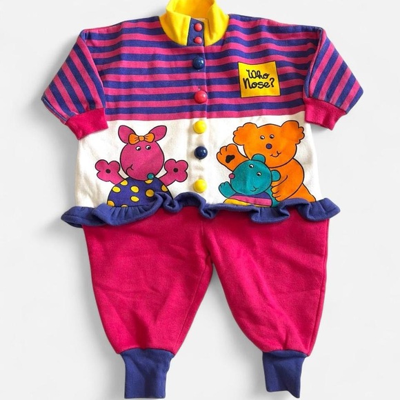 Other - Vintage Onesie Bodysuit, Size 1,  Character, 90s, Pink Purple